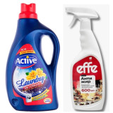 Гель д/стирки ACTIVE ИРАН  Степные цветы 1024 2,5л+Ср-во д/чистки  Effe  Антижир 0,6 л 0935