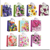 Подарочный пакет ламинированный 26*32+10см Цветы ассорти (прод.по 20)*360 0306 ПРБ10530