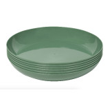 Тарелка круглая d205мм 6шт набор (темно-зеленый)*11 4596