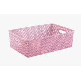 Корзинка Вязь 7,5л 350х245х105мм розовый нюд*13 6114
