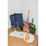 Набор д/пикника (сумка,решетка,веер д/мангала,жидкость д/розжига,набор однораз.посуды,зубочистк)