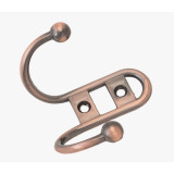 Вешалка 2 крючка медь *600