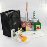 Набор д/пикника №2 (сумка,решетка,веер д/манг,жидкость д/розжиг,набор однораз.посуд,зубочистк+мыло)