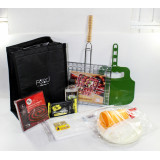 Набор д/пикника №4 (сумка,решетк,веер д/мангал,жидкость д/розжига,наб одн.посуды,зубочистк/спирал)