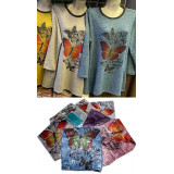 Кофта жен. Ангора рисунок (50-60р) (прод по 6) фиолет