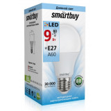Лампа Smartbuy светодиодная А60-09W/4000/Е27 SBL-A60-09-40K-E27-N *10*100  5585 УЦЕНКА!!!
