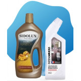Ср-во д/чистки полов Sidolux Amber 0,75 мл 0327+Ср-во д/ чистки туалетов конц.DzenClean 0,650мл 6829