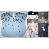 Футболка жен. Yne&Gi  (9 XL-10 XL) W-310 голубая