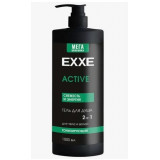 Гель для душа EXXE MEN  2в1 «АКТИВ СПОРТ» охлаждающий, 1000 мл*4 6541