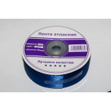 Лента  Атлас 2,5см (уп.27м) KD171 синий