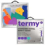 Термопакет черная круглая ручка 60*55см внеш.МЕТ/внутр ПВД 