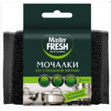 Мочалки д/посуды  Master FRESH со стальной нитью, 2шт *40 7258