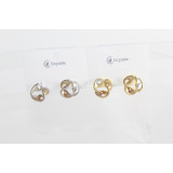 Серьги №790 золото+роз.