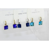 Серьги №910 серебро синий камень