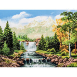 Картина рисование по номерам 40х30 KTL 3717 горная река