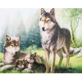 Картина рисование по номерам 40х30 KTL 3980 волчья семья