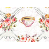 Клеенка столовая КОЛОРИТ ткан. основа с ПВХ 1,25*25м арт. 460/0  8806