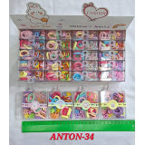 Набор ANTON-34 (резинка стрейч+резинки силикон+мини крабики) цветн