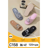 Тапочки жен комн № С 158 откр нос откр пятка 36/37-40/41 (прод по 12)