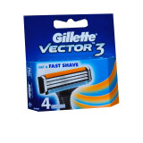 Кассета на станок Gillette Vector3 совместимо с SENSOR EXCEL 4шт*6  9907