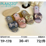 Тапочки жен комн №TP-178 откр нос откр пятка 36/37-40/41 (прод по 6)