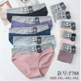 Плавки жен (3 XL-5XL)) (прод по 6) T788 синие